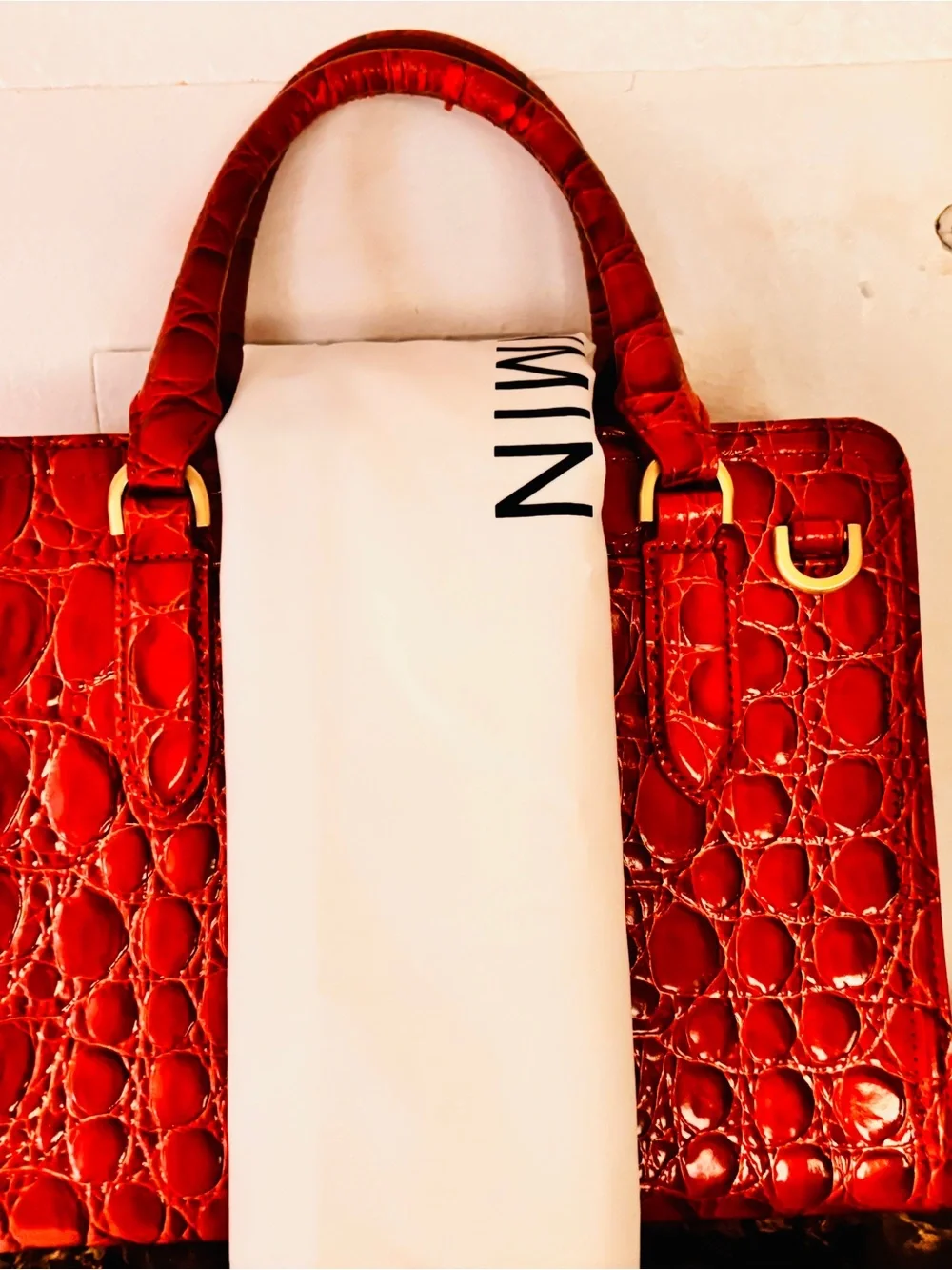 BRAHMIN CROC HANDBAG